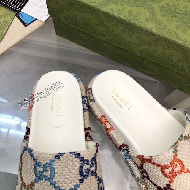 gucci古馳新色2022-Gucci/Summer最新限量厚底拖鞋 dx3199